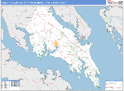 California-Lexington Park Wall Map Premium Style